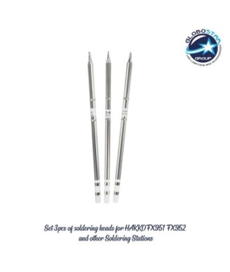 GloboStar® 79949 Drillpro T12 ΣΕΤ 3 Κεφαλών για Κολλητήρι - Σταθμού Συγκόλλησης Συμβατές με Μοντέλα HAKKO FX951 & FX952 και για Άλλα Μοντέλα